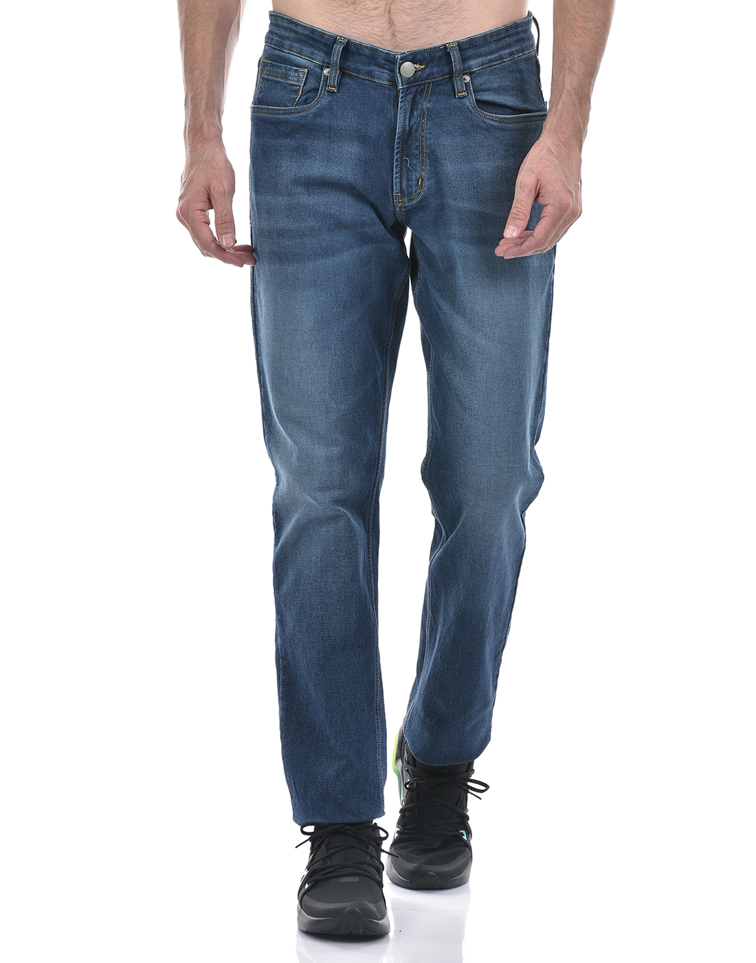 Numero Uno Men Solid Blue Jeans